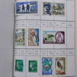 France lot de +2500 timbres 1860-2001 en 16 carnet à choix.