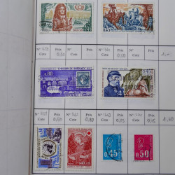 France lot de +2500 timbres 1860-2001 en 16 carnet à choix.