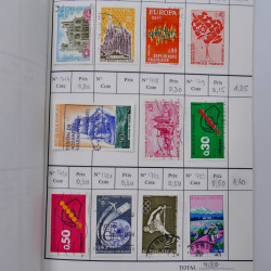 France lot de +2500 timbres 1860-2001 en 16 carnet à choix.