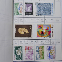 France lot de +2500 timbres 1860-2001 en 16 carnet à choix.