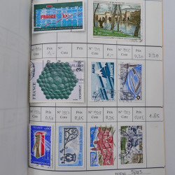 France lot de +2500 timbres 1860-2001 en 16 carnet à choix.