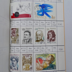 France lot de +2500 timbres 1860-2001 en 16 carnet à choix.