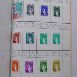 France lot de +2500 timbres 1860-2001 en 16 carnet à choix.
