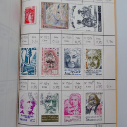 France lot de +2500 timbres 1860-2001 en 16 carnet à choix.