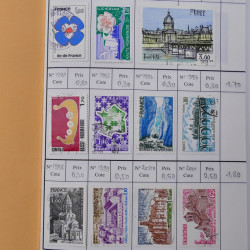 France lot de +2500 timbres 1860-2001 en 16 carnet à choix.