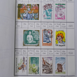 France lot de +2500 timbres 1860-2001 en 16 carnet à choix.