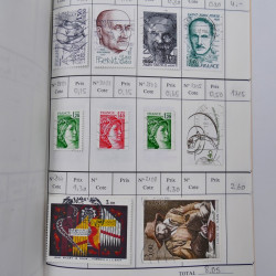 France lot de +2500 timbres 1860-2001 en 16 carnet à choix.
