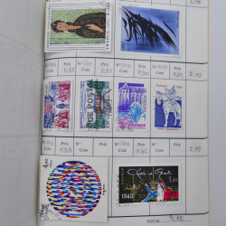 France lot de +2500 timbres 1860-2001 en 16 carnet à choix.