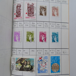 France lot de +2500 timbres 1860-2001 en 16 carnet à choix.