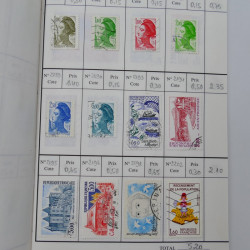 France lot de +2500 timbres 1860-2001 en 16 carnet à choix.