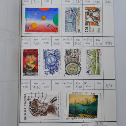 France lot de +2500 timbres 1860-2001 en 16 carnet à choix.