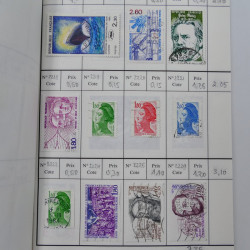 France lot de +2500 timbres 1860-2001 en 16 carnet à choix.