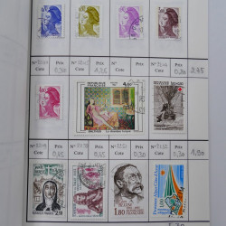 France lot de +2500 timbres 1860-2001 en 16 carnet à choix.