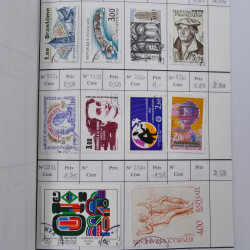 France lot de +2500 timbres 1860-2001 en 16 carnet à choix.