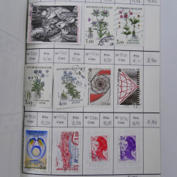 France lot de +2500 timbres 1860-2001 en 16 carnet à choix.