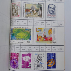 France lot de +2500 timbres 1860-2001 en 16 carnet à choix.