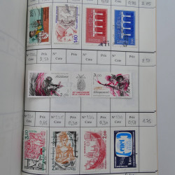 France lot de +2500 timbres 1860-2001 en 16 carnet à choix.