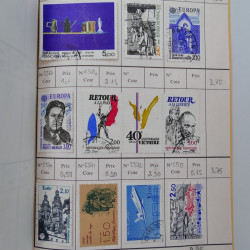 France lot de +2500 timbres 1860-2001 en 16 carnet à choix.