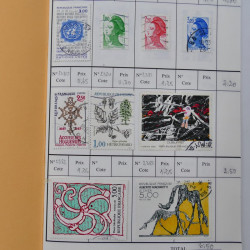 France lot de +2500 timbres 1860-2001 en 16 carnet à choix.