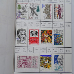 France lot de +2500 timbres 1860-2001 en 16 carnet à choix.