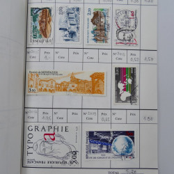 France lot de +2500 timbres 1860-2001 en 16 carnet à choix.