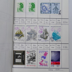 France lot de +2500 timbres 1860-2001 en 16 carnet à choix.