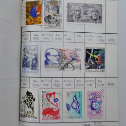 France lot de +2500 timbres 1860-2001 en 16 carnet à choix.
