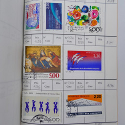 France lot de +2500 timbres 1860-2001 en 16 carnet à choix.