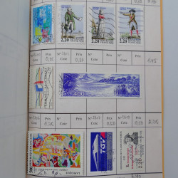 France lot de +2500 timbres 1860-2001 en 16 carnet à choix.