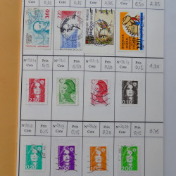 France lot de +2500 timbres 1860-2001 en 16 carnet à choix.