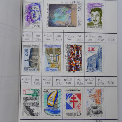 France lot de +2500 timbres 1860-2001 en 16 carnet à choix.