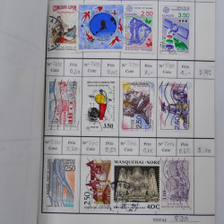 France lot de +2500 timbres 1860-2001 en 16 carnet à choix.