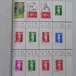 France lot de +2500 timbres 1860-2001 en 16 carnet à choix.