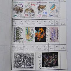France lot de +2500 timbres 1860-2001 en 16 carnet à choix.