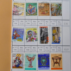 France lot de +2500 timbres 1860-2001 en 16 carnet à choix.