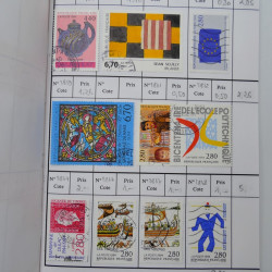 France lot de +2500 timbres 1860-2001 en 16 carnet à choix.