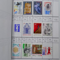 France lot de +2500 timbres 1860-2001 en 16 carnet à choix.