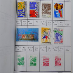 France lot de +2500 timbres 1860-2001 en 16 carnet à choix.