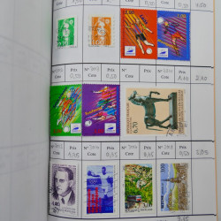 France lot de +2500 timbres 1860-2001 en 16 carnet à choix.