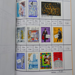 France lot de +2500 timbres 1860-2001 en 16 carnet à choix.