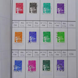 France lot de +2500 timbres 1860-2001 en 16 carnet à choix.