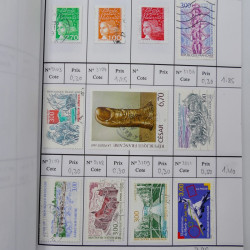 France lot de +2500 timbres 1860-2001 en 16 carnet à choix.
