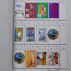 France lot de +2500 timbres 1860-2001 en 16 carnet à choix.