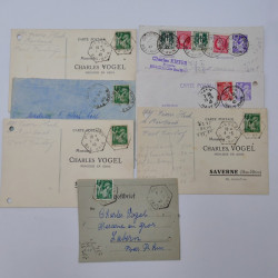 France lots de lettres, entiers du 20ème siècle neufs et oblitérés dans une boite.