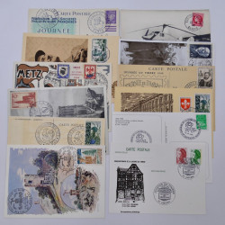 France lots de lettres, entiers du 20ème siècle neufs et oblitérés dans une boite.