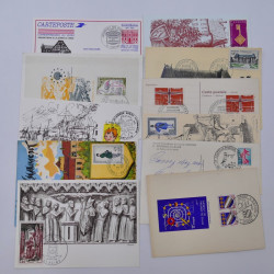 France lots de lettres, entiers du 20ème siècle neufs et oblitérés dans une boite.