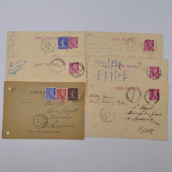 France lots de lettres, entiers du 20ème siècle neufs et oblitérés dans une boite.