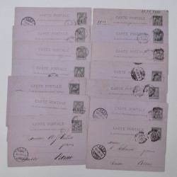 France lots de lettres, entiers du 20ème siècle neufs et oblitérés dans une boite.