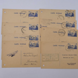 France lots de lettres, entiers du 20ème siècle neufs et oblitérés dans une boite.