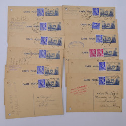France lots de lettres, entiers du 20ème siècle neufs et oblitérés dans une boite.